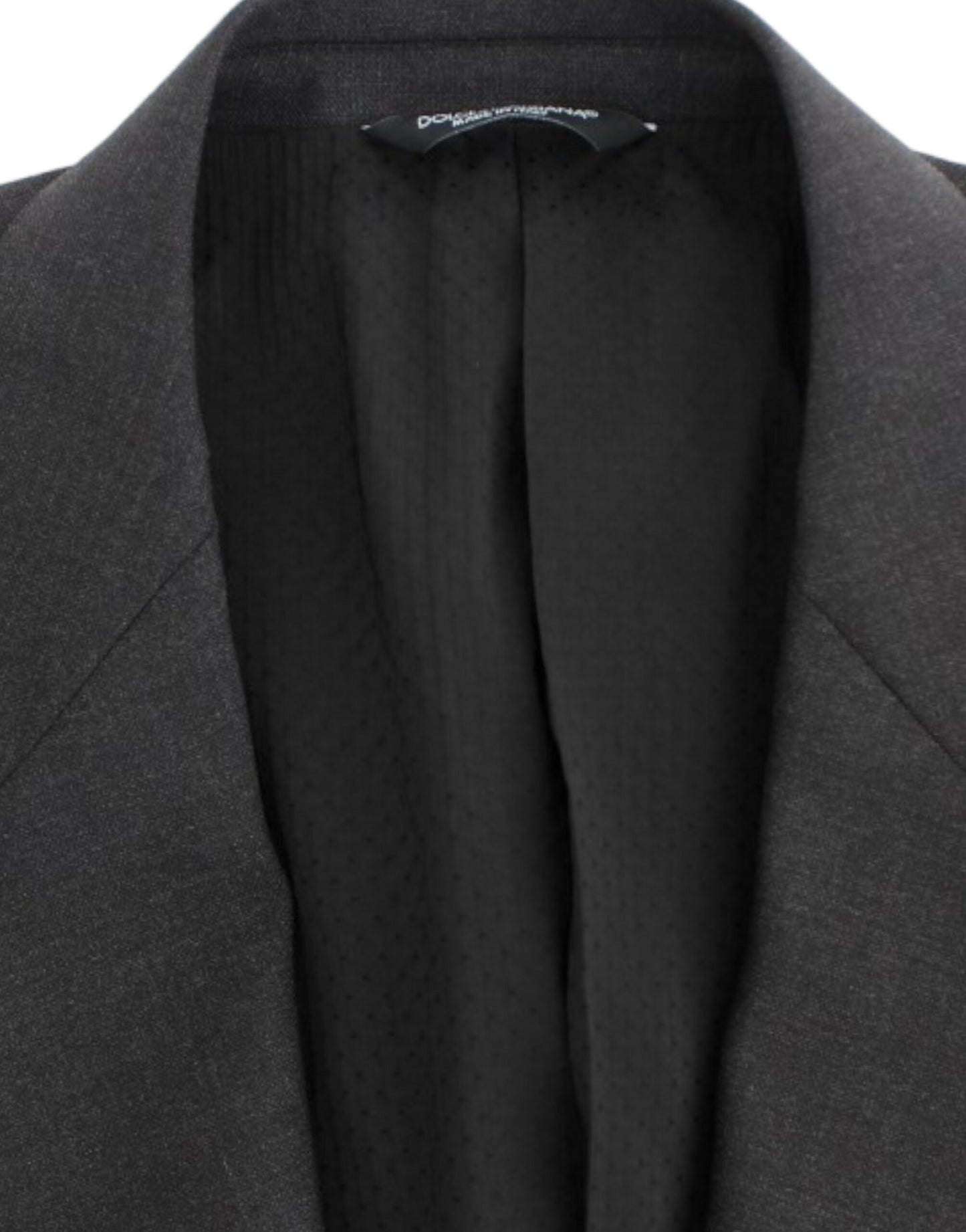 Sleek Gray Wool Slim Fit Blazer