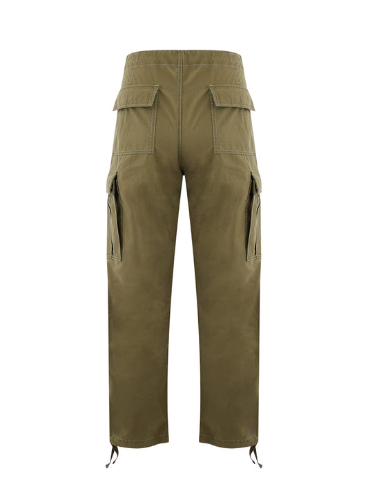 Elegant Green Cargo Trousers - Relaxed Fit