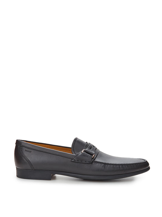 Elegant Black Leather Loafers for Men