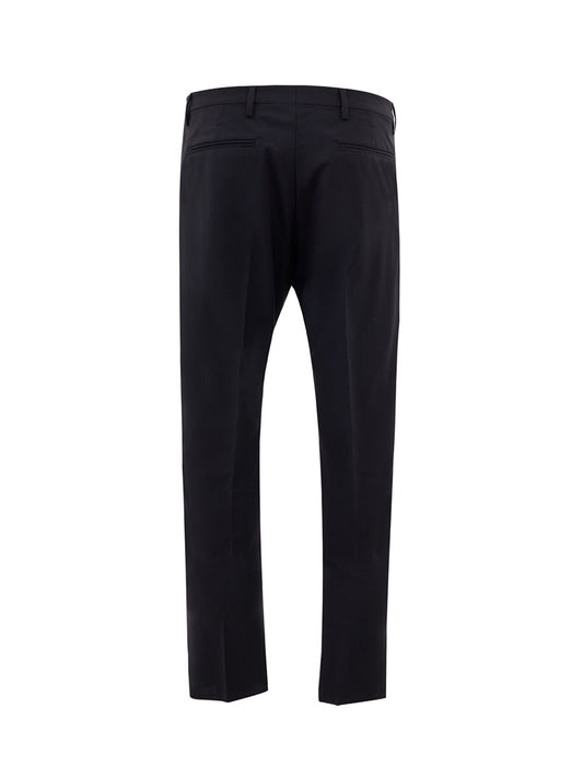 Elegant Tailored Blue Wool Trousers