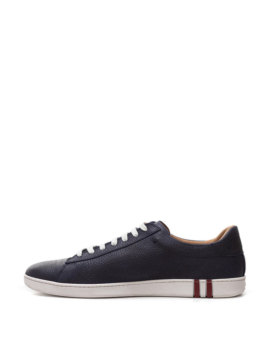 Elegance in Every Step: Blue Leather Sneakers