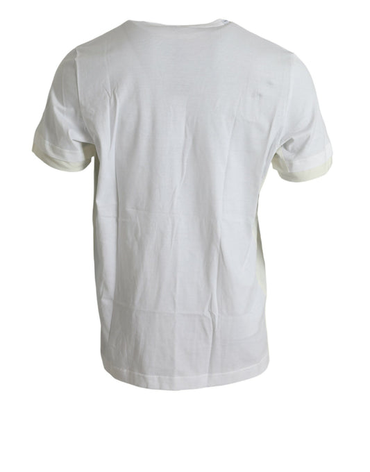 White Cotton Pocket Short Sleeves T-shirt