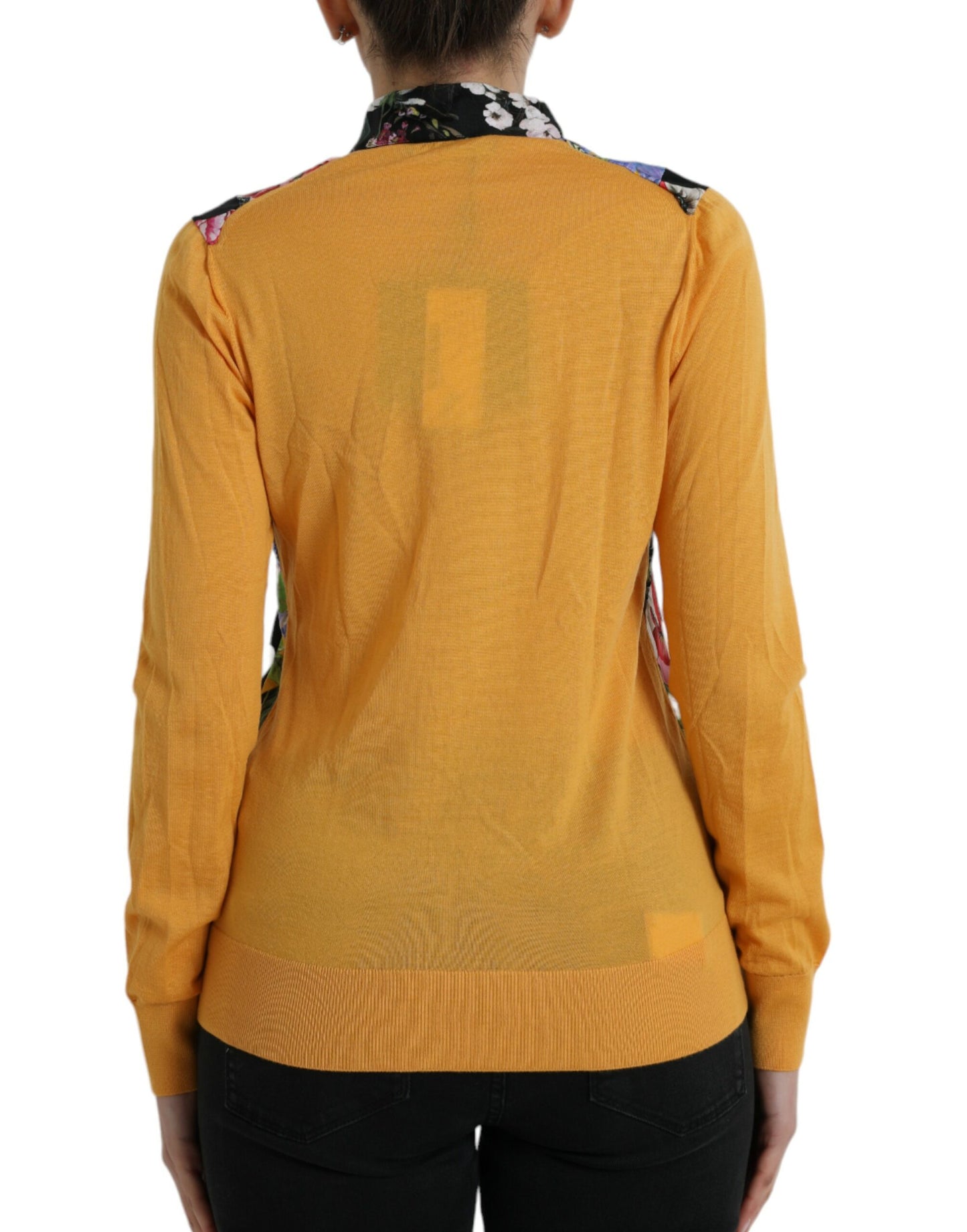 Multicolor Patchwork Cashmere Henley Sweater