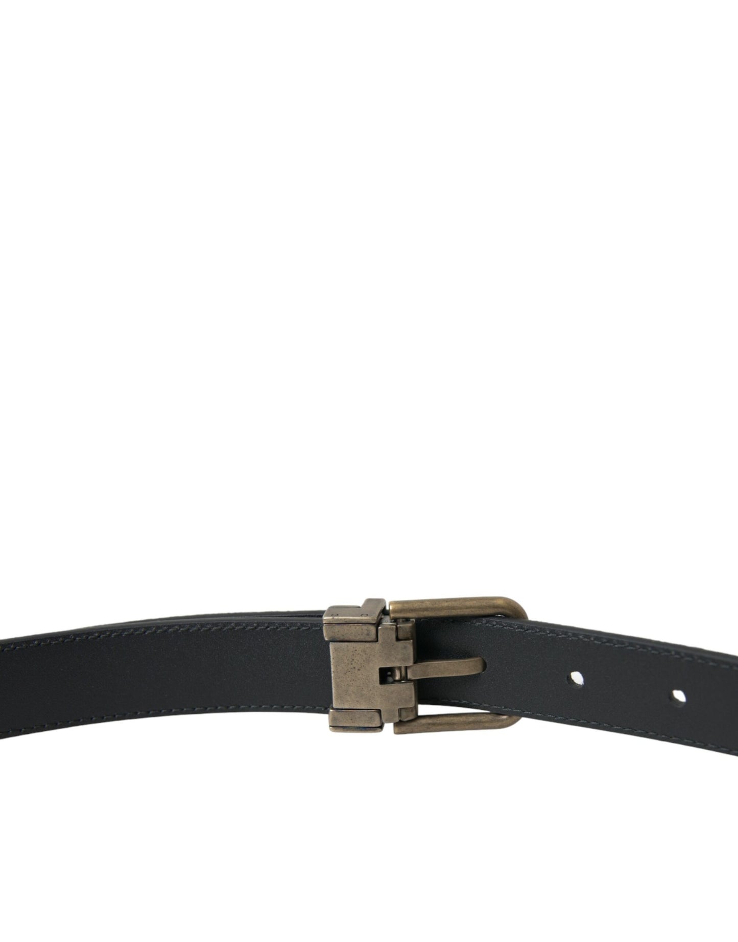 Black Suede Leather Gold Metal Buckle Belt