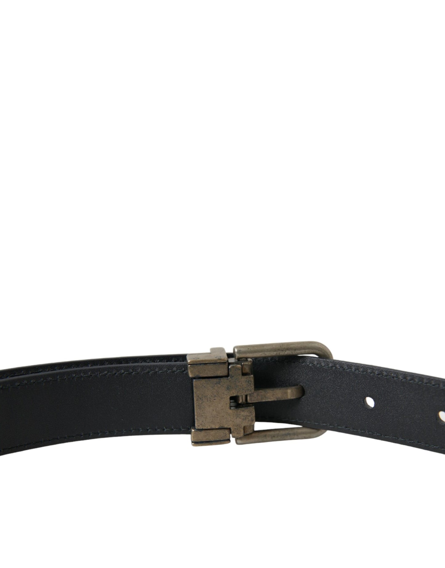 Blue Suede Leather Gold Metal Buckle Belt