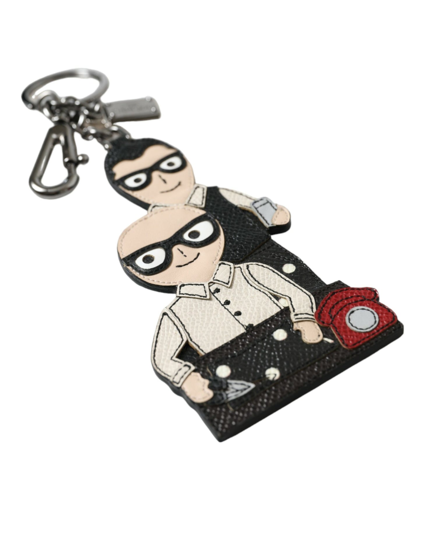 Leather Dominico Stefano #DGFAMILY Logo Badge Keychain