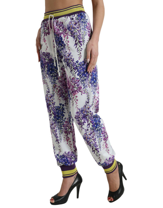 Multicolor Floral Print Jogger Pants