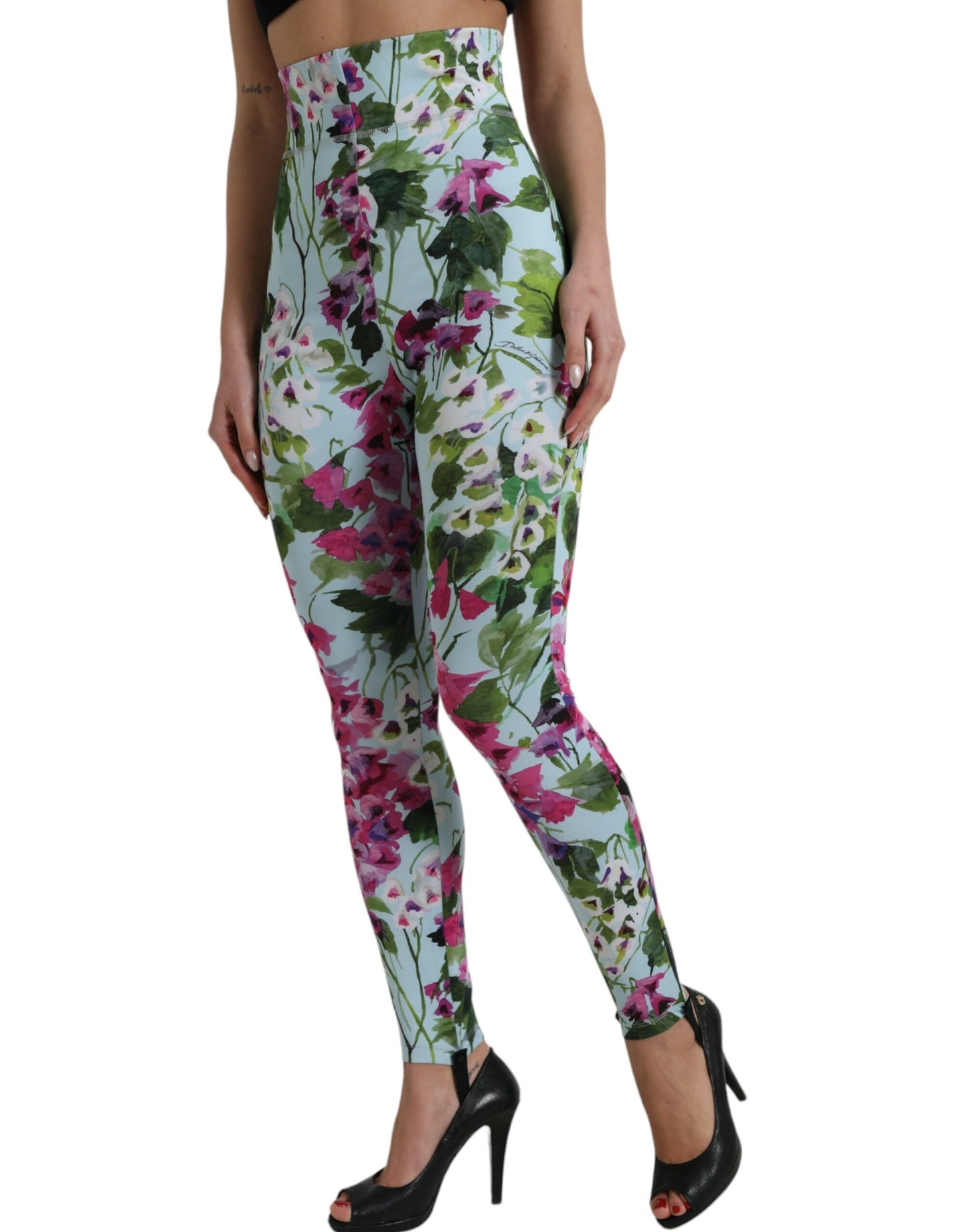 Multicolor Floral High Waist Leggings Pants