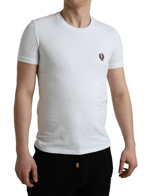 White Logo Crest Crew Neck Underwear T-shirt