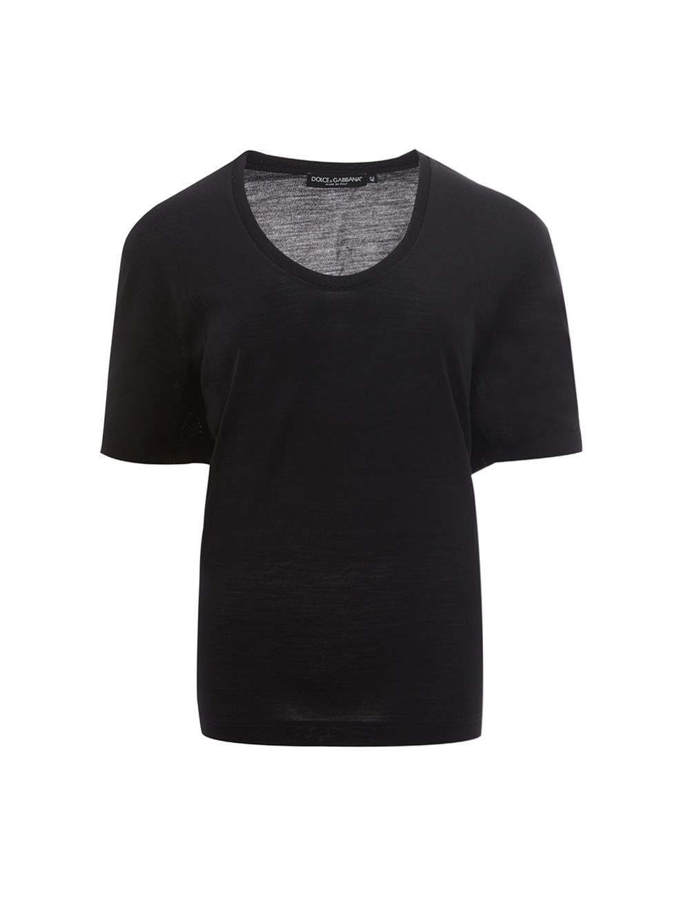 Elegant Black Wool T-Shirt - Chic Women's Top