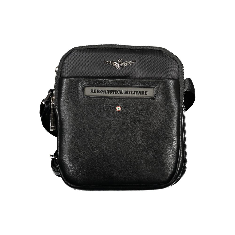 Sleek Black Dual-Compartment Shoulder Bag