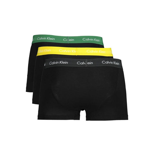 Triple Charm Trunks in Black, Yellow, & Green