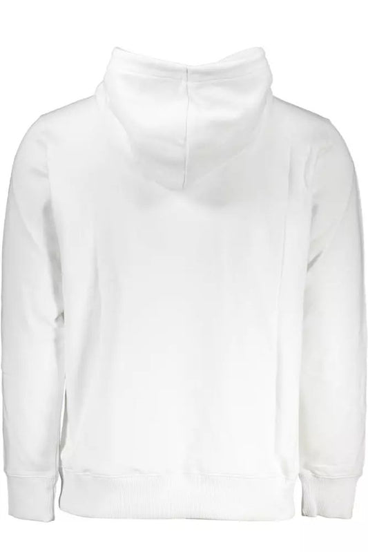 Elegant Embroidered White Hoodie with Logo