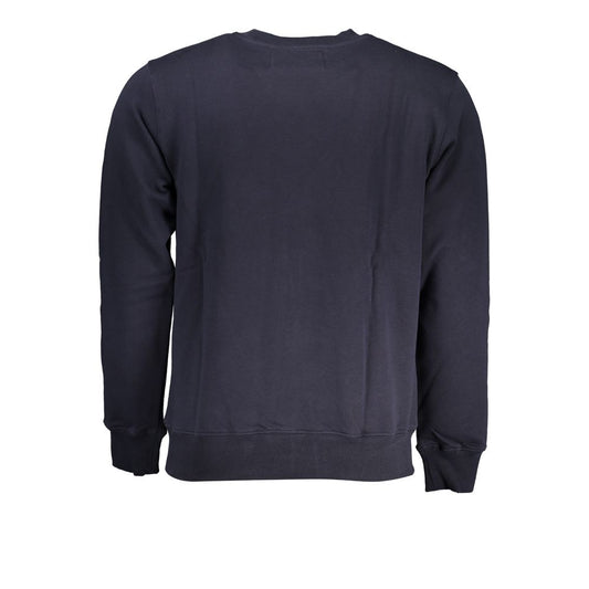 Crew Neck Fleece Sweatshirt in Blue