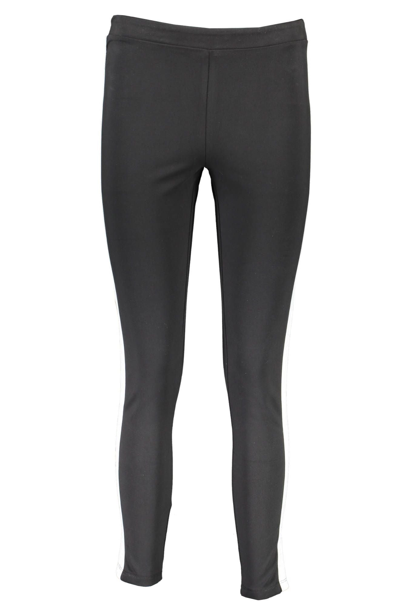 Elegant Black Cotton Blend Leggings