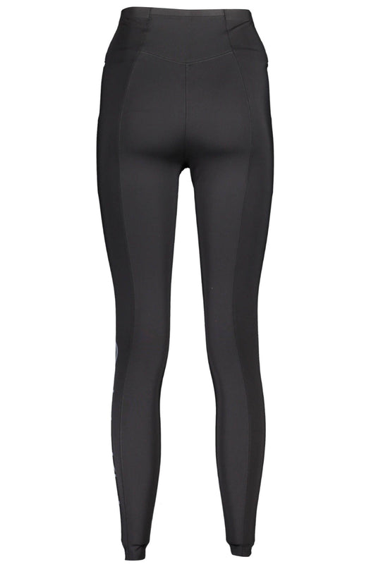 Chic Elastic Waistband Black Leggings