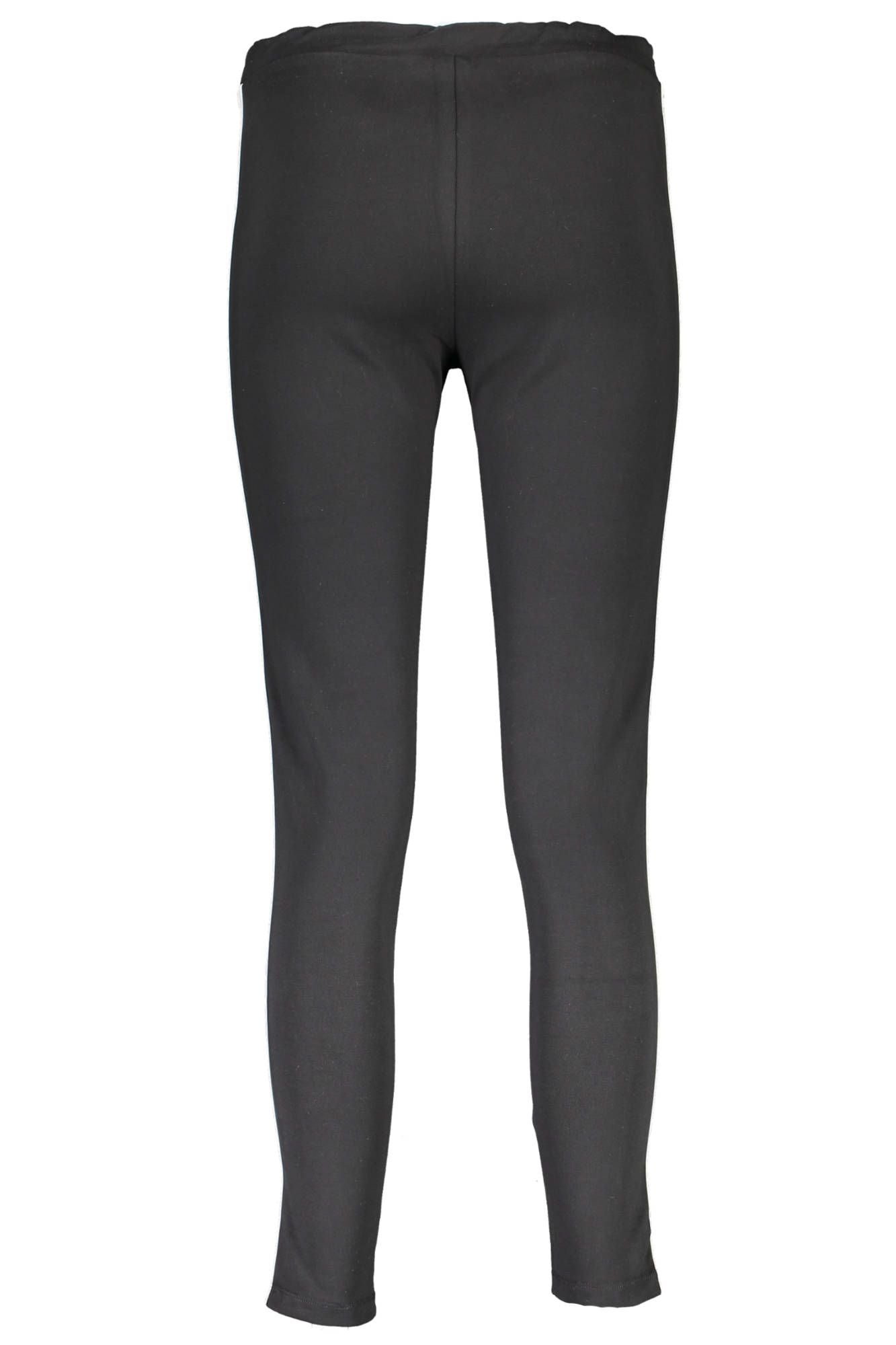 Elegant Black Cotton Blend Leggings