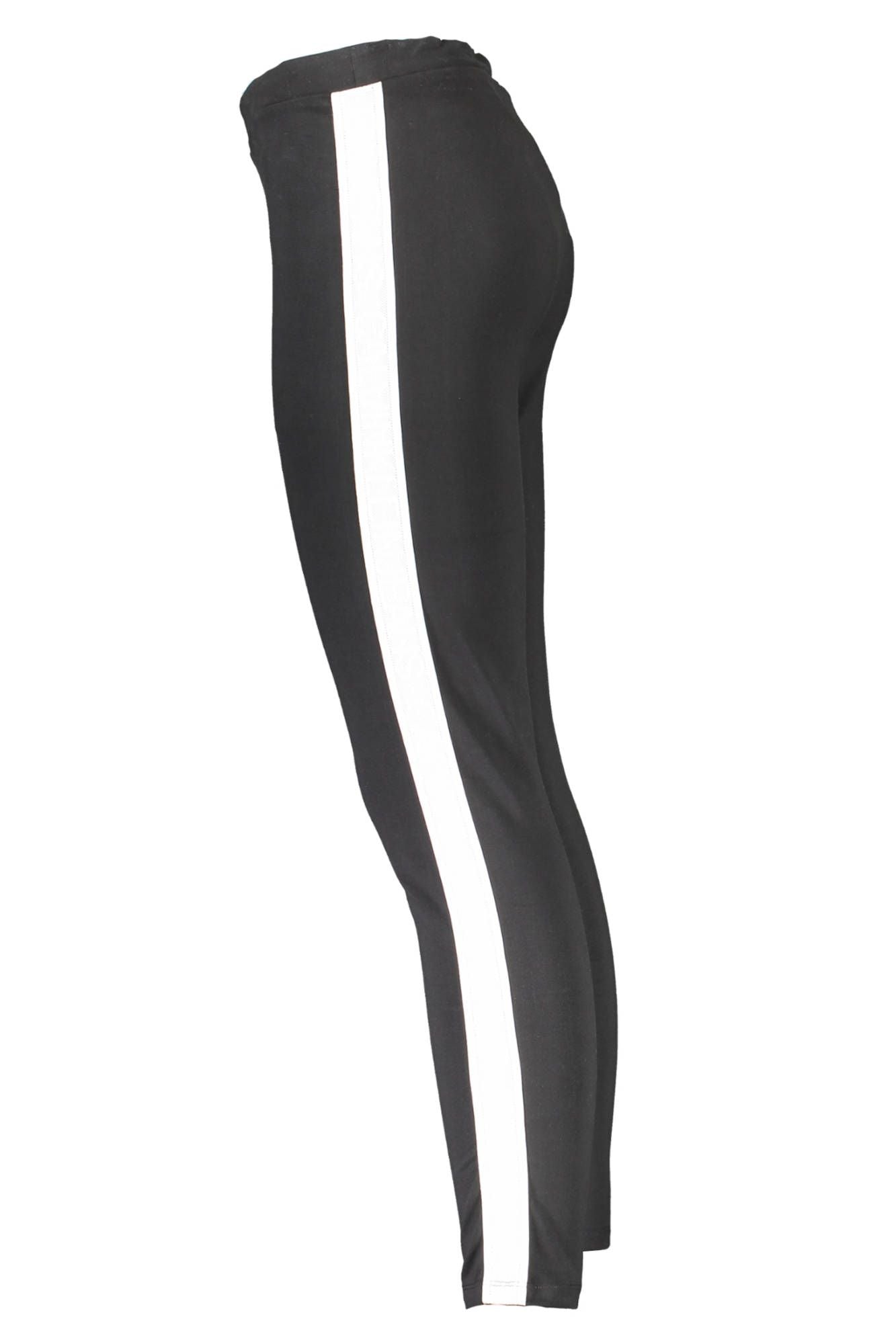 Elegant Black Cotton Blend Leggings