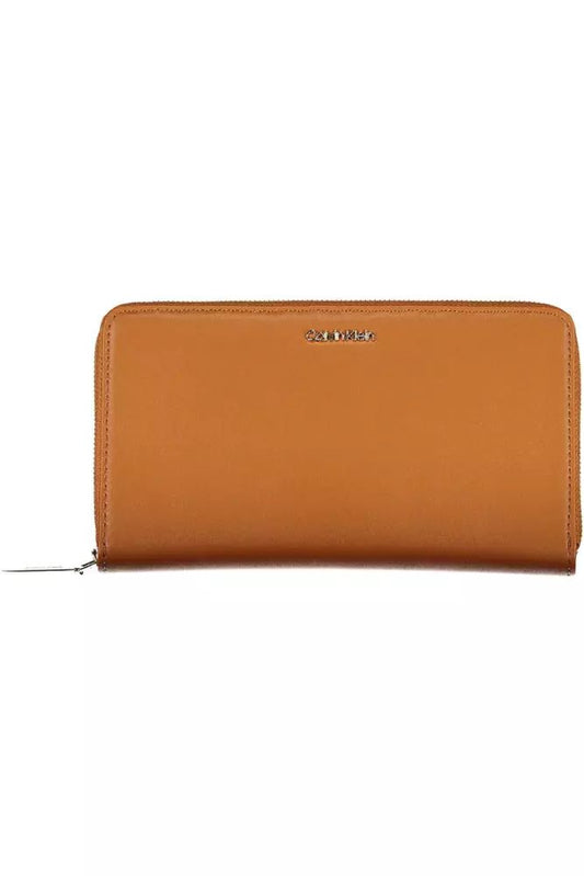 Elegant Brown Polyethylene Wallet with RFID Lock