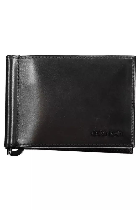 Sleek Black Leather Wallet with RFID Block