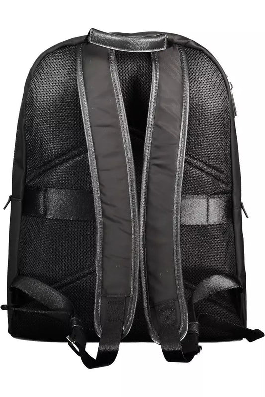 Sleek Black Designer Backpack with Laptop Pocket