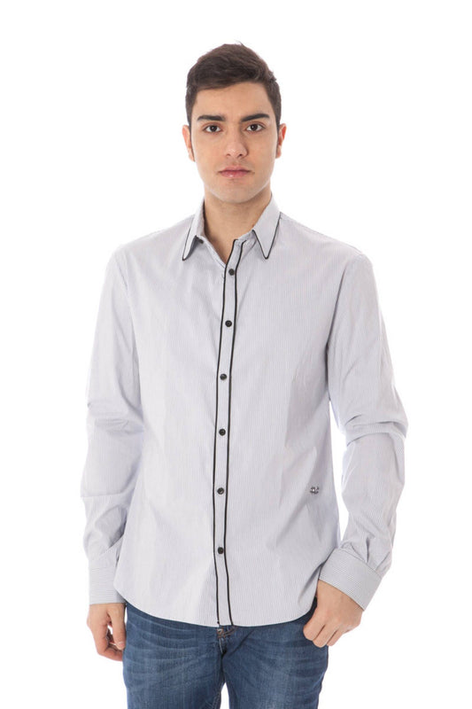 Elegant Light Blue Long Sleeve Shirt