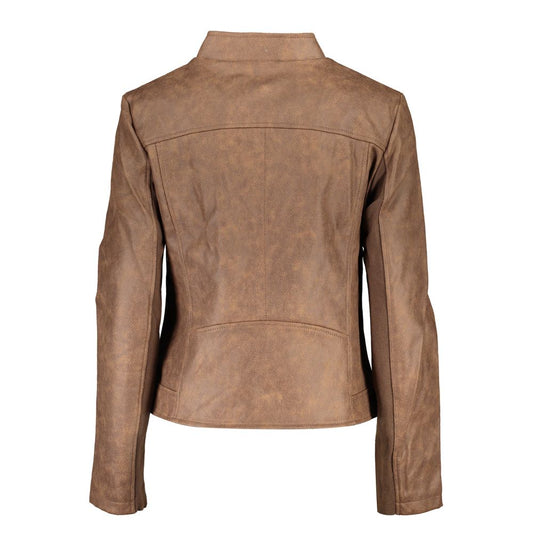 Chic Brown Sports Jacket with Long Sleeves