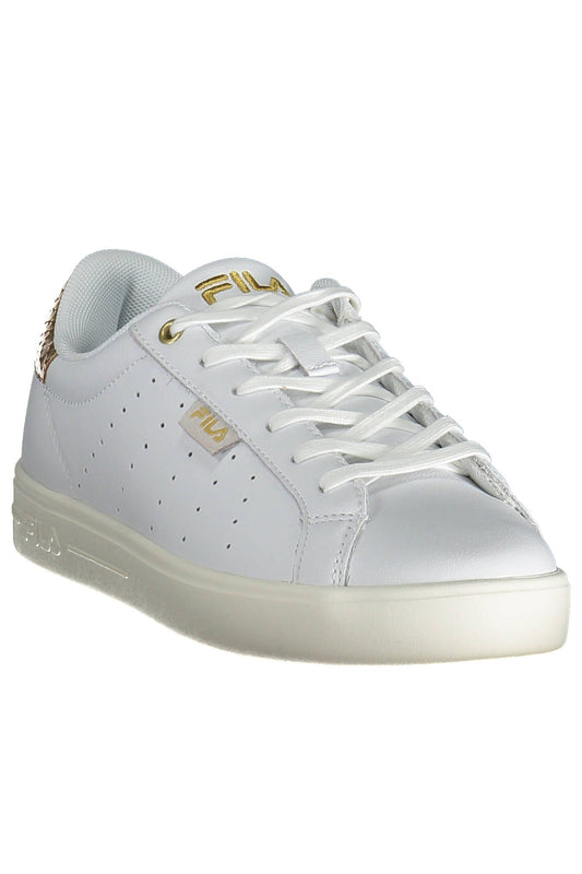 Sleek White Sneakers with Iconic Details