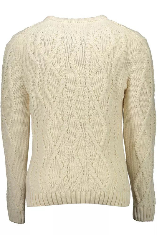 Elegant White Wool-Blend Sweater for Men