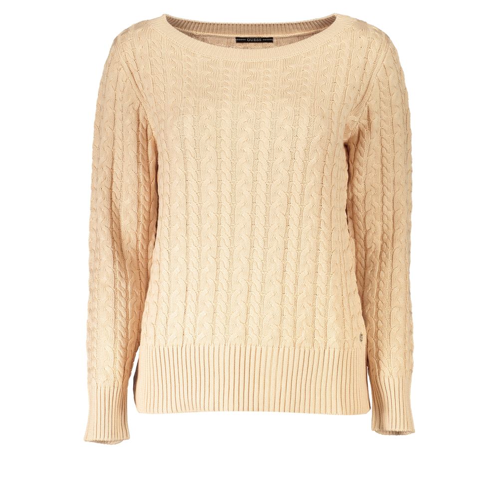 Elegant Beige Long Sleeved Sweater