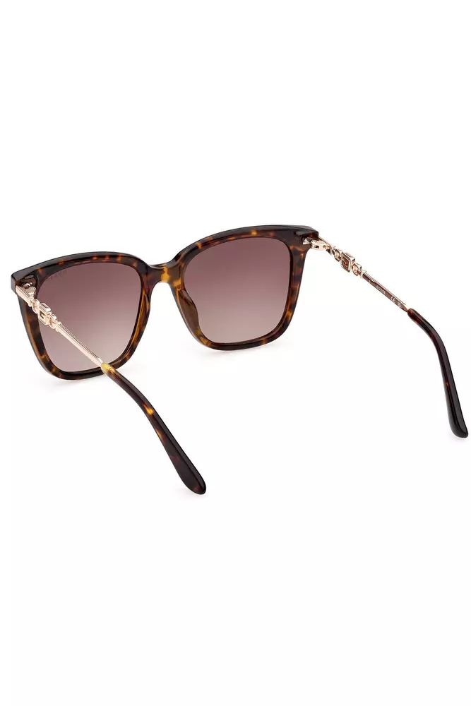 Chic Square Frame Brown Lens Sunglasses