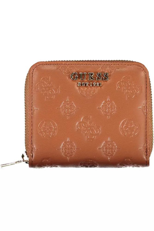 Chic Brown Contrasting Detail Wallet