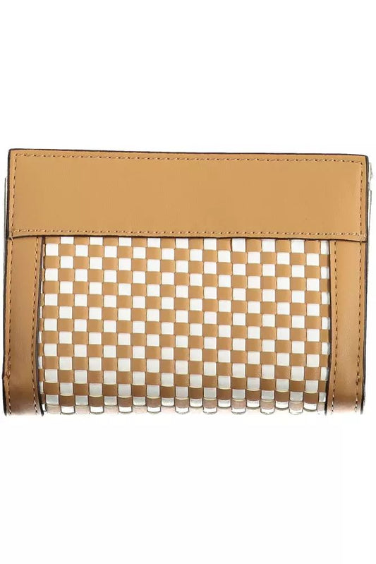 Elegant Brown Compact Wallet with Secure Closure