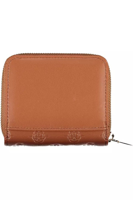 Chic Brown Contrasting Detail Wallet