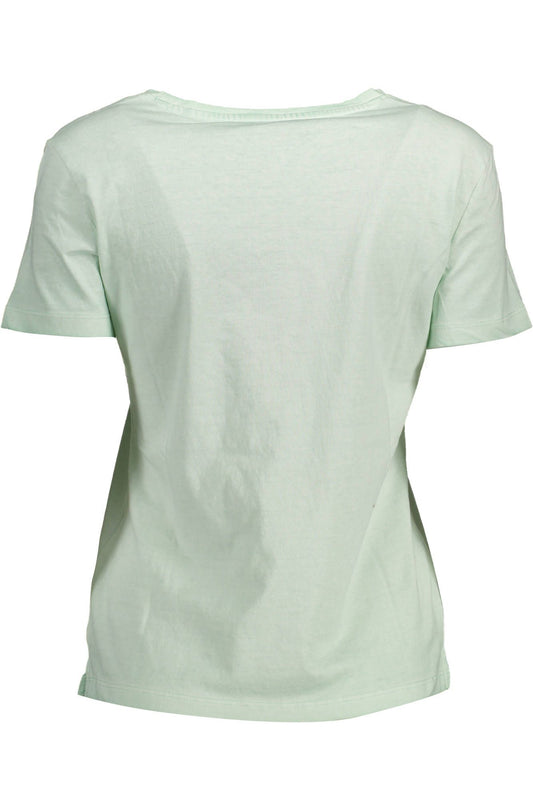 Elegant Green Embroidered Logo Tee