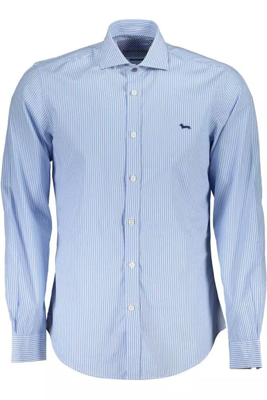 Elegant Light Blue Organic Cotton Shirt