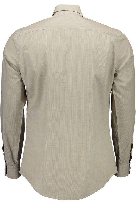 Elegant Beige Narrow Fit Cotton Shirt