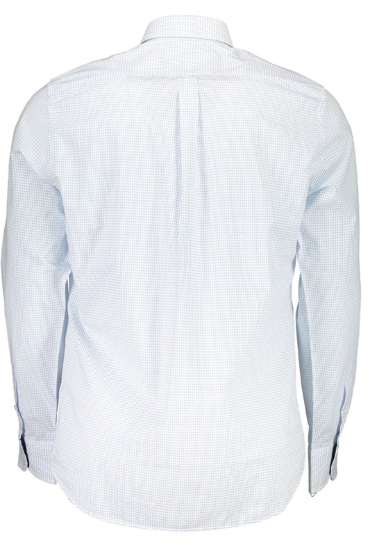 Elegant White Cotton Long Sleeve Shirt