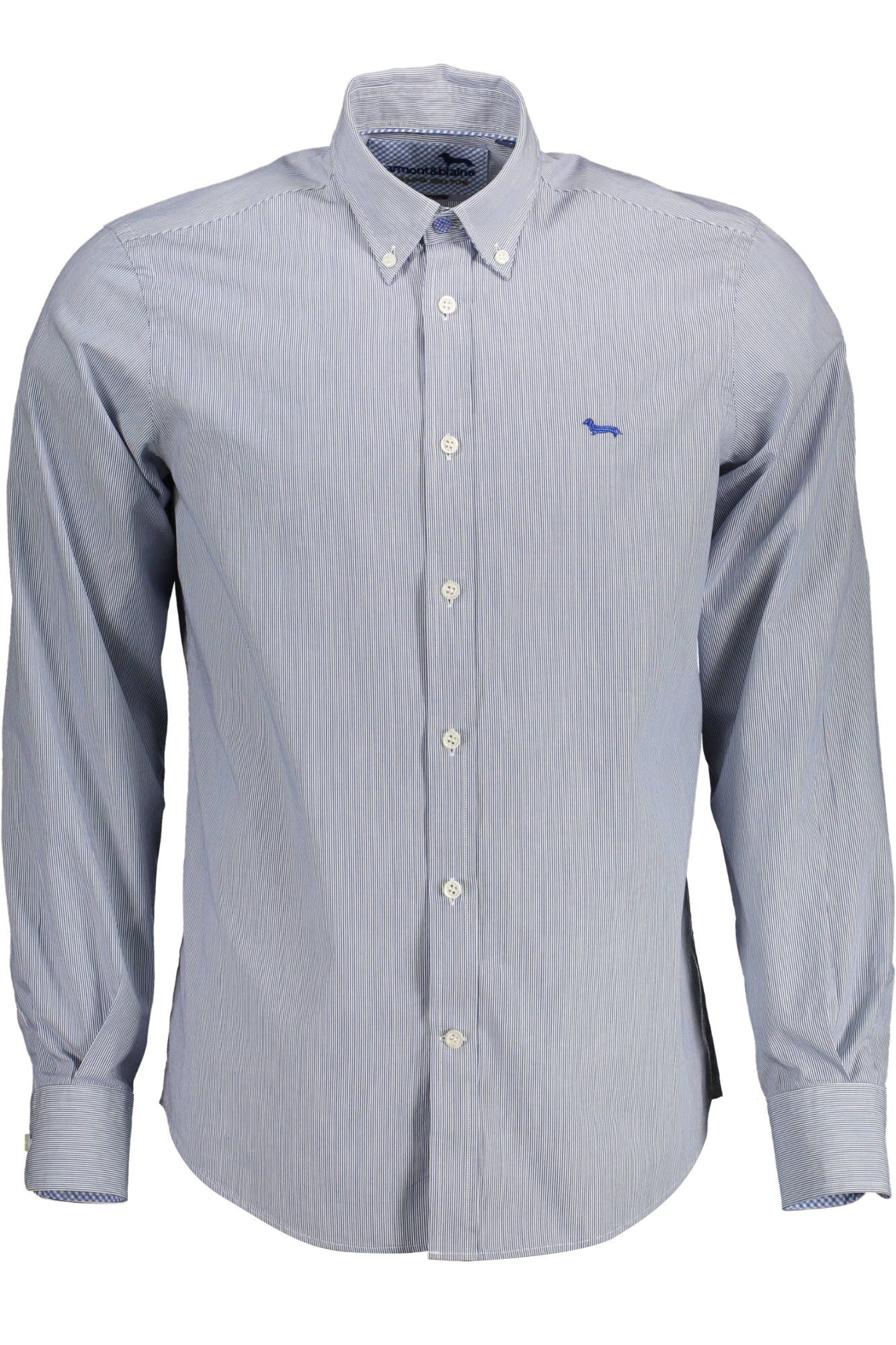 Elegant Blue Organic Cotton Shirt for Men