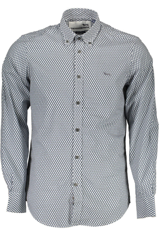 Elegant Blue Regular Fit Long Sleeve Shirt