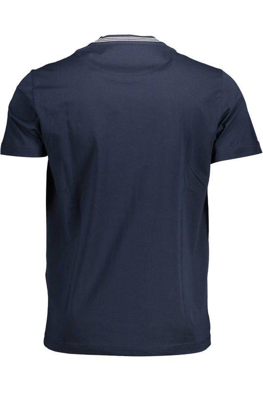 Elegant Crew Neck Pocket Tee in Blue