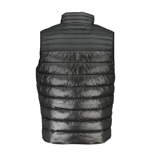 Sleeveless Zip Vest with Logo Detail