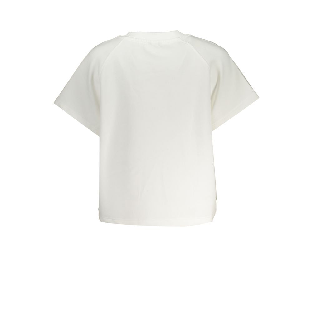 Chic White Technical Short Sleeve Tee