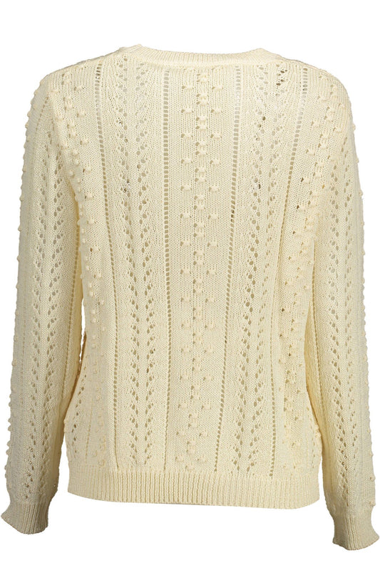 Elegant Crew-Neck Embroidered Sweater