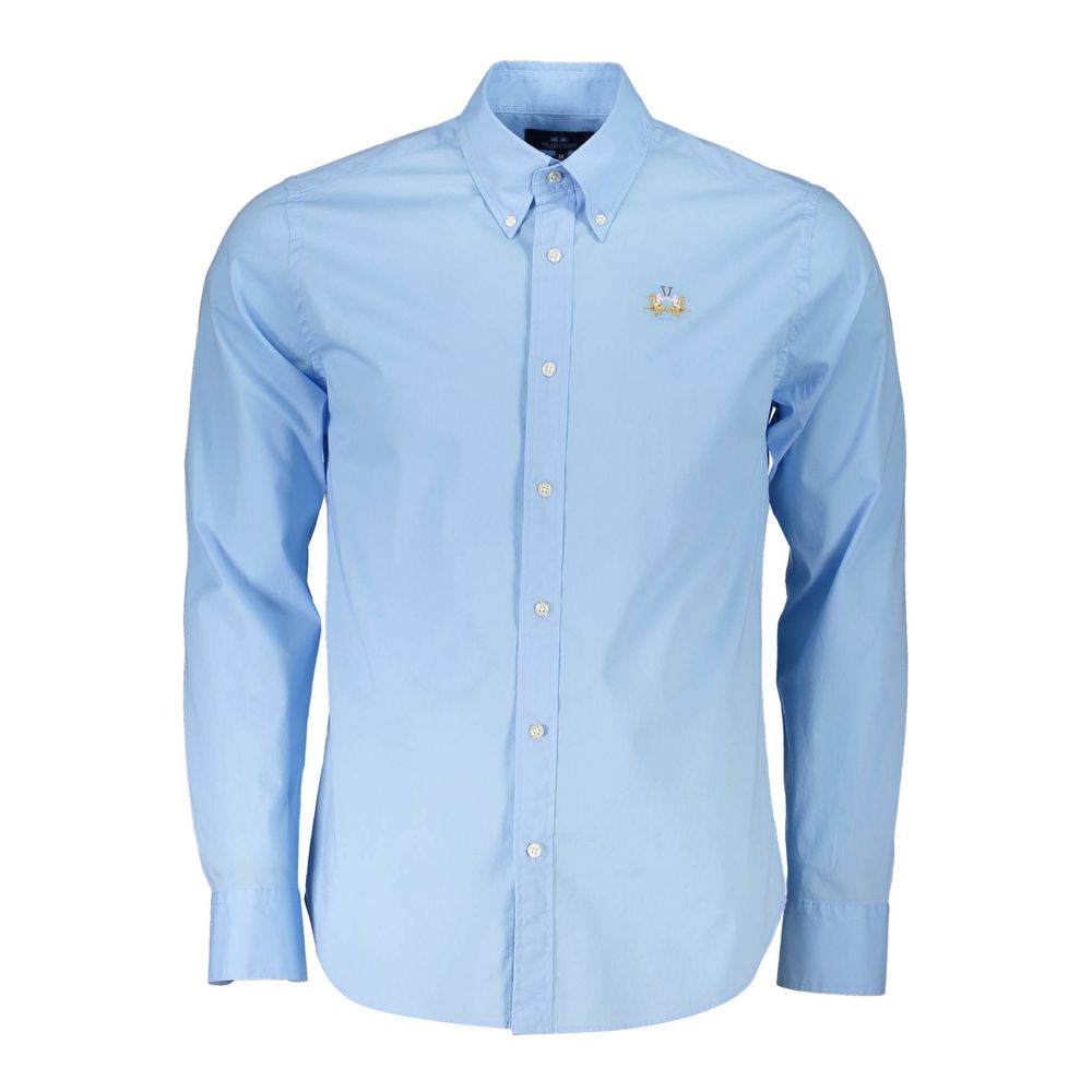 Chic Light Blue Slim Fit Men's Shirt