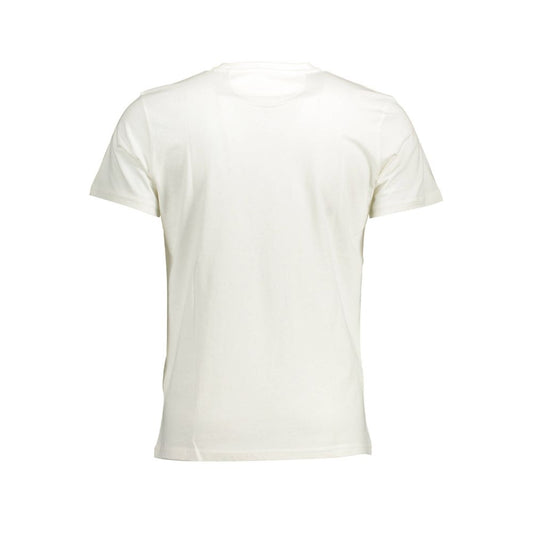 Elegant White Cotton Crew Neck Tee