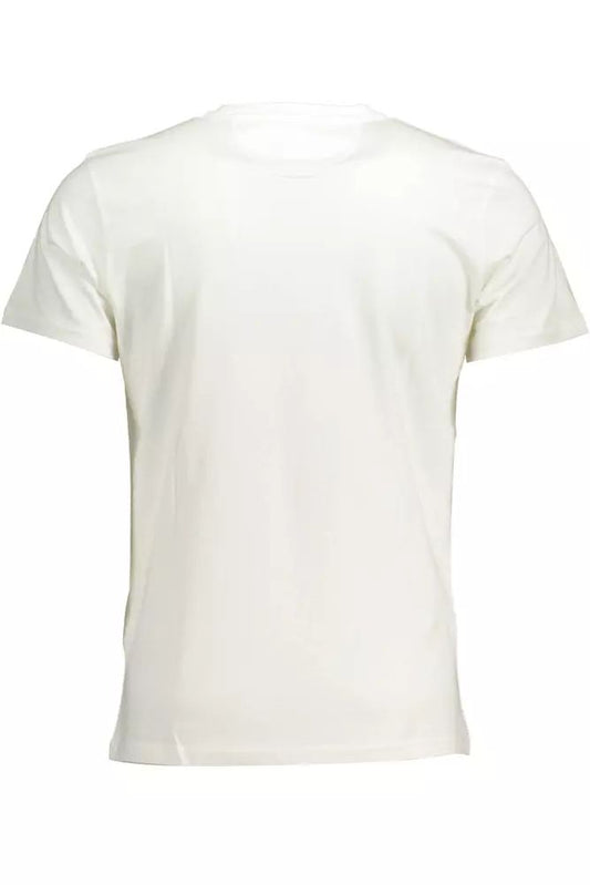 Crisp White Cotton Crew Neck Tee