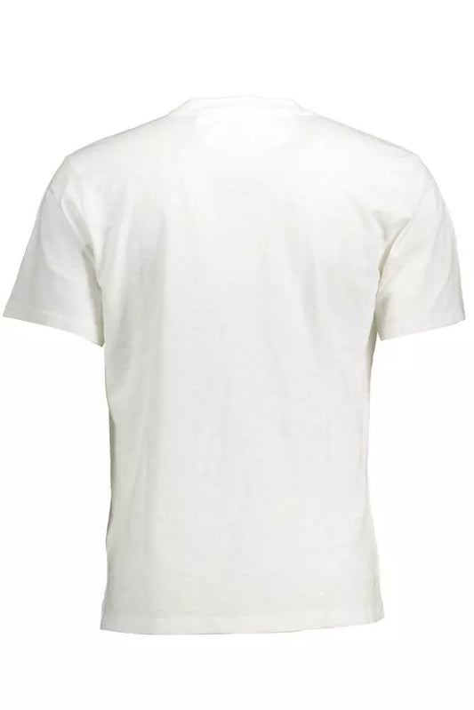 Elegant White Embroidered Pocket Tee