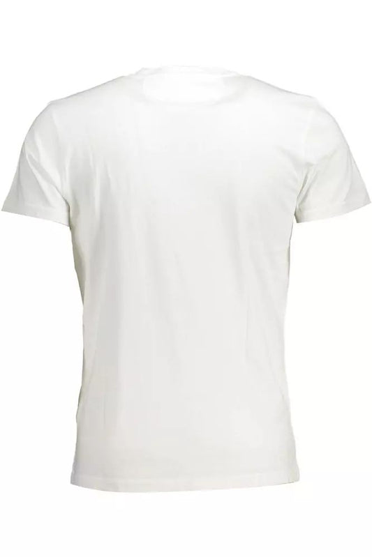 Elegant White Embroidered Tee for Men