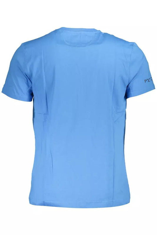 Regal Blue Cotton Tee with Classic Print